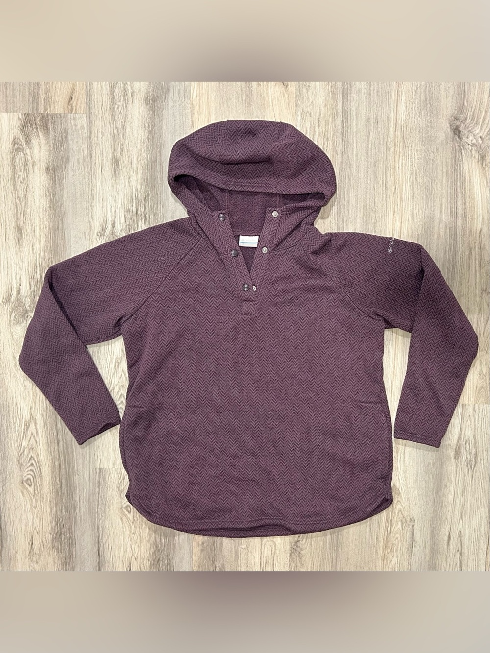 Columbia Sportswear Fleece Hoodie Sweater Sweatshirt 1/4 Snap Pullover Size XL